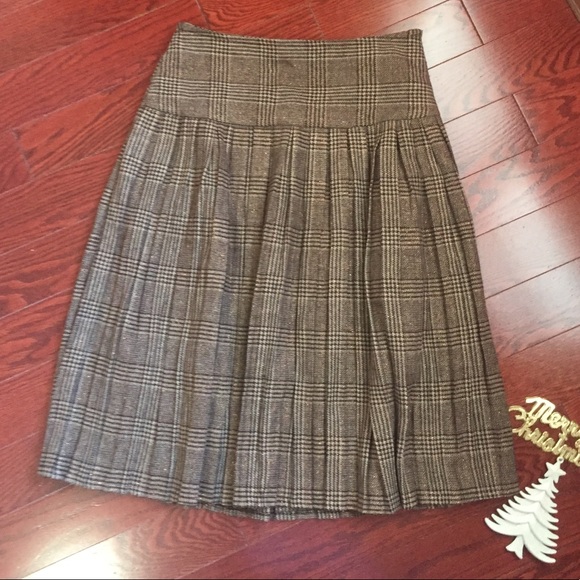 Brown&Tan Plaid Short Skirt - Picture 2 of 7